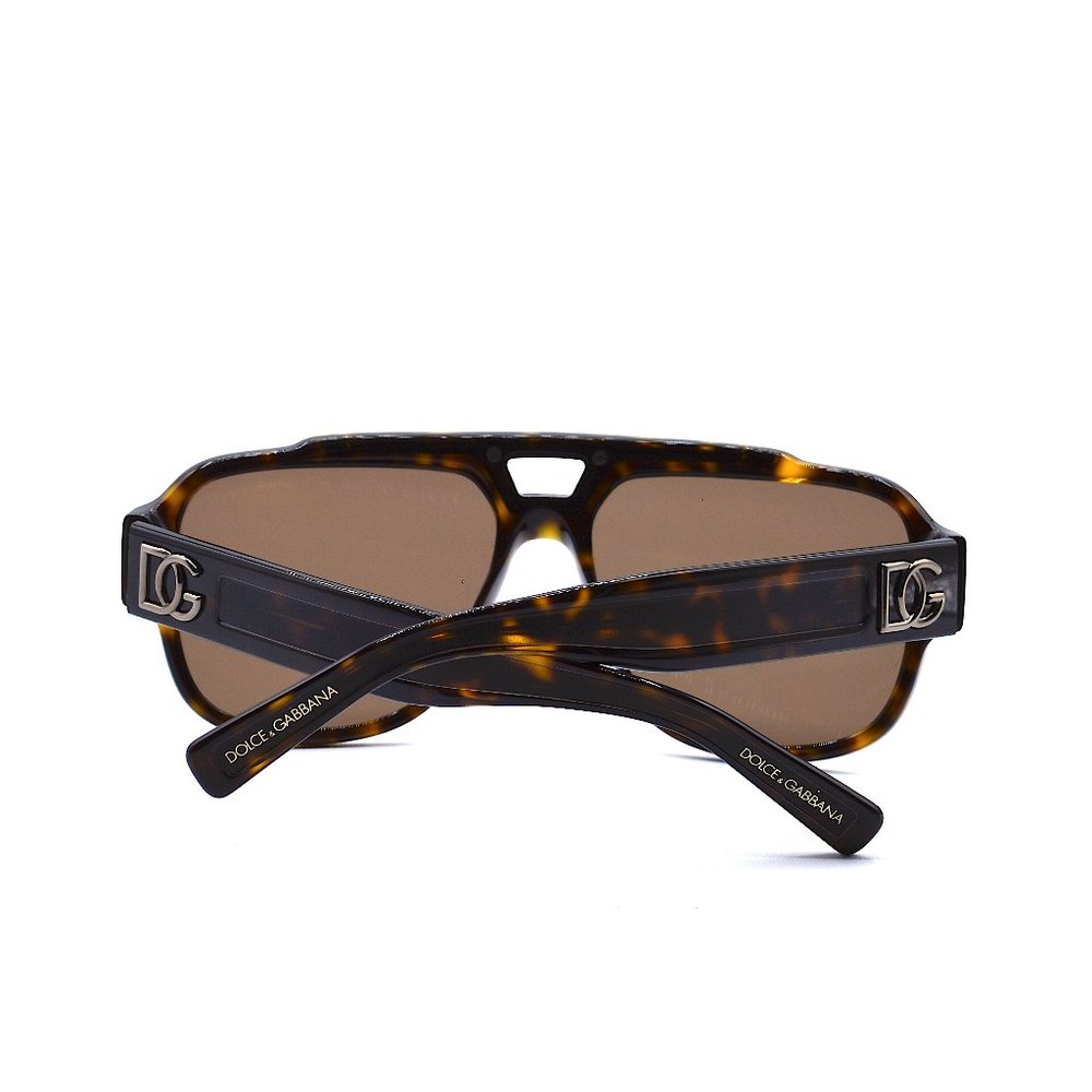 NEW DOLCE&GABBANA DG4389 502/73 HAVANA DARK BROWN AUTHENTIC SUNGLASSES - Picture 10 of 12